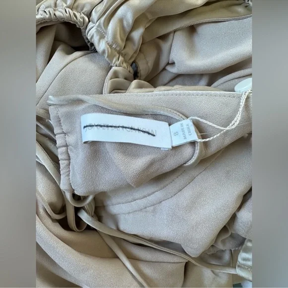 Jonathan Simkhai Strapless Gown Dress in stone NWT Formal Bridal - Picture 14 of 14